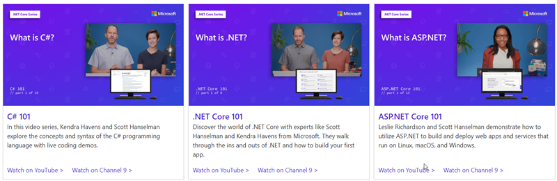 .NET 101 Videos